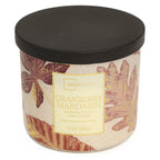 3-Wick Cranberry Mandarin with a Leaf Design, 13-Ounce