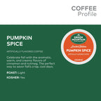 Green Mountain Coffee Pumpkin Spice Flavored K-Cup Pods, Light Roast, 18 Count for  Brewers