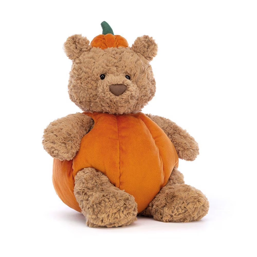 Bartholomew Bear Pumpkin Plush Toy - Halloween Stuffed Animal, Pumpkin-Themed Collectible Gift for Fall Decorations Bartholomew Bear Pumpkin