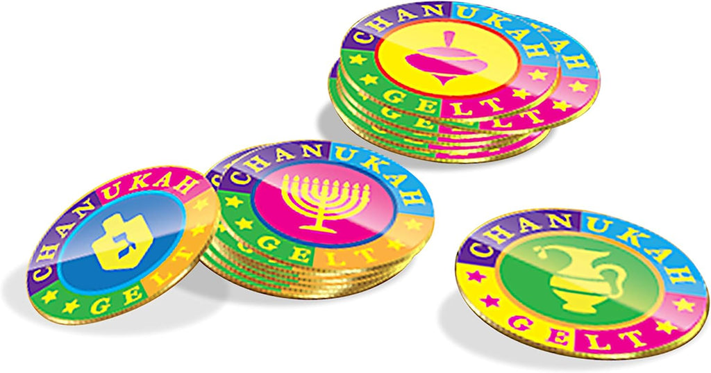 Menorahs for Chanukah, Complete Set - Hanukkah Menorah, Hanukkah Candles, Dreidels, Play Coins, Guide, Copper