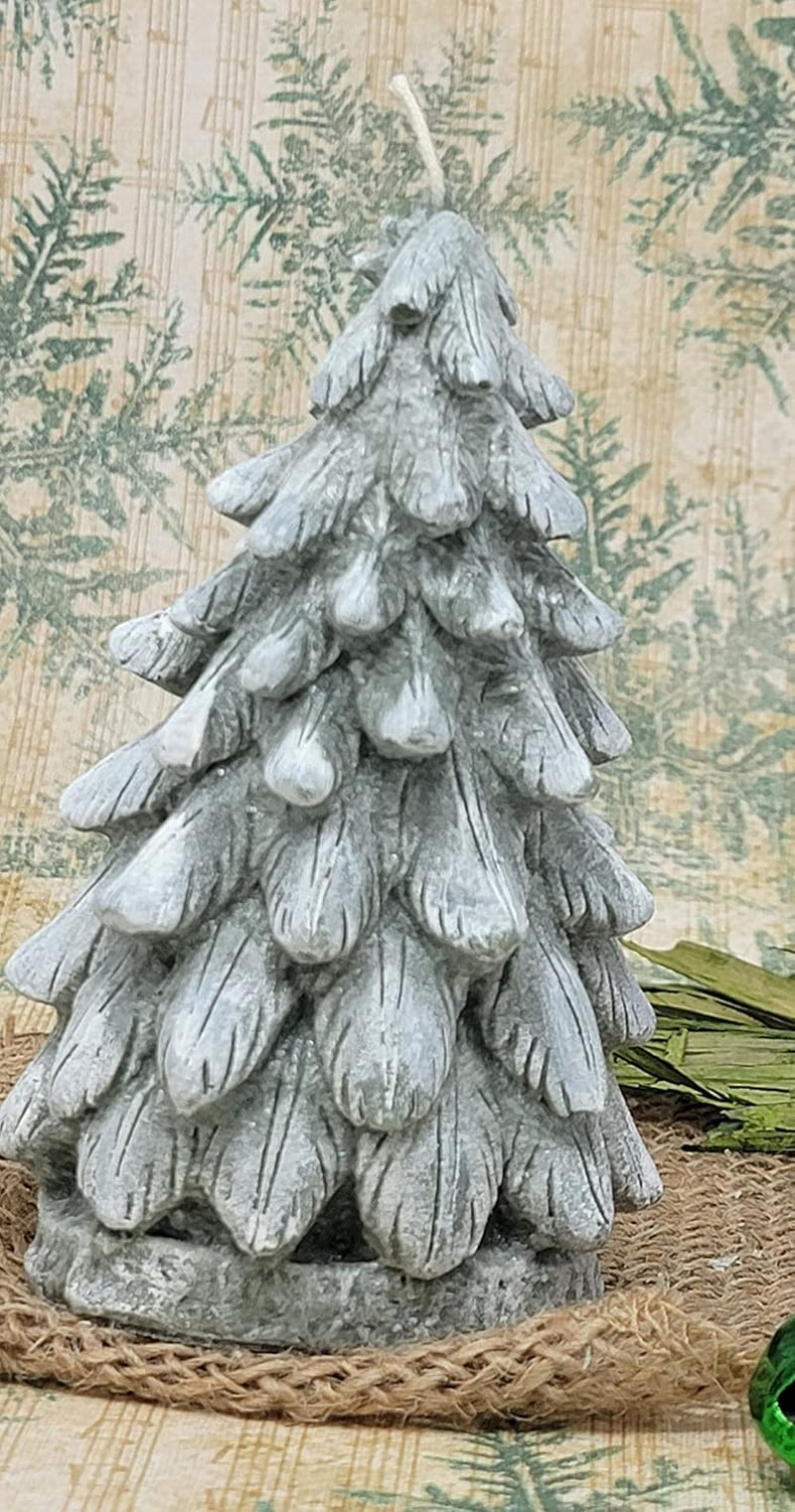 Christmas Tree Candle with Nativity- Nativity Scene Unique Christmas Gift (Pink)