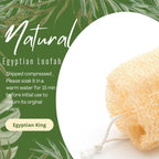 2 Natural Egyptian Loofahs Exfoliating Scrubber for Shower, Natural Loofah Sponge Body Scrubber, Deep Clean & Invigorate Your Skin, for Men and Women