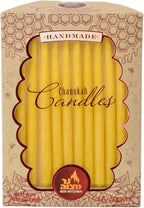 Beeswax Chanukah Candles Most Menorahs - Beeswax Candles, Premium Quality Pure Bees Wax for All 8 Nights of Hanukkah - Yellow - Standard Size Fits, 45 Count