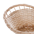 Decorative Oval Split Willow Basket with Cutout Handles, 16.14” L X 11.42” W X 7.08” H