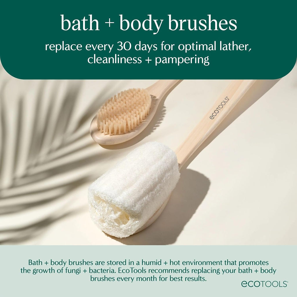 Dry Body Brush, Cruelty-Free Bristles Exfoliate & Smooth Skin, Dry Brushing Removes Flaky Skin, May Help Improve Circulation & Tone, Eco-Friendly Skincare Tool, Vegan & Cruelty-Free, 1 Count