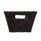 (6 Pack)  Espresso Handwoven Seagrass Basket, Rectangle