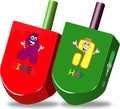 Extra Large Character Print Wooden Dreidel (2pcs)