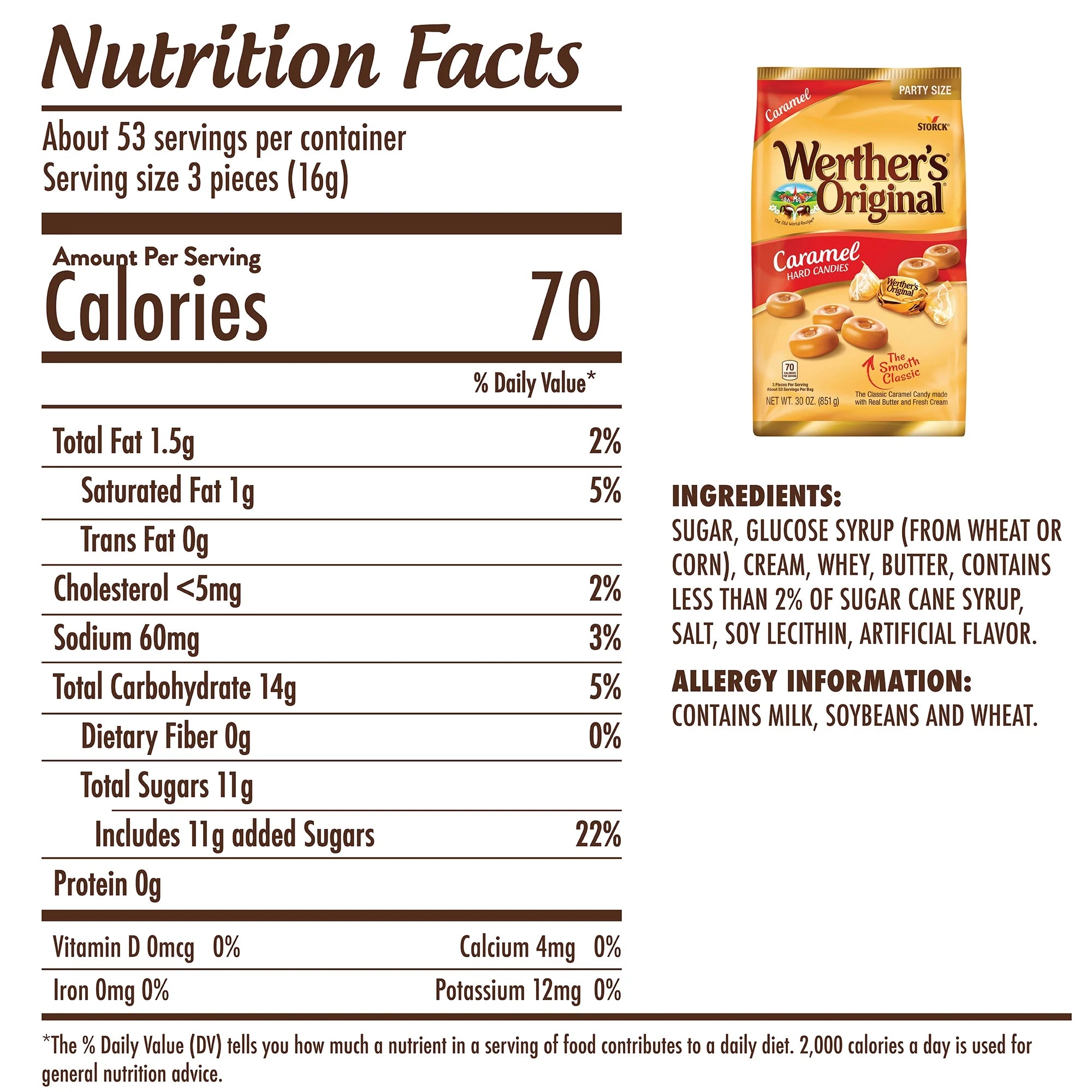 Hard Caramel Candy, 30 Oz