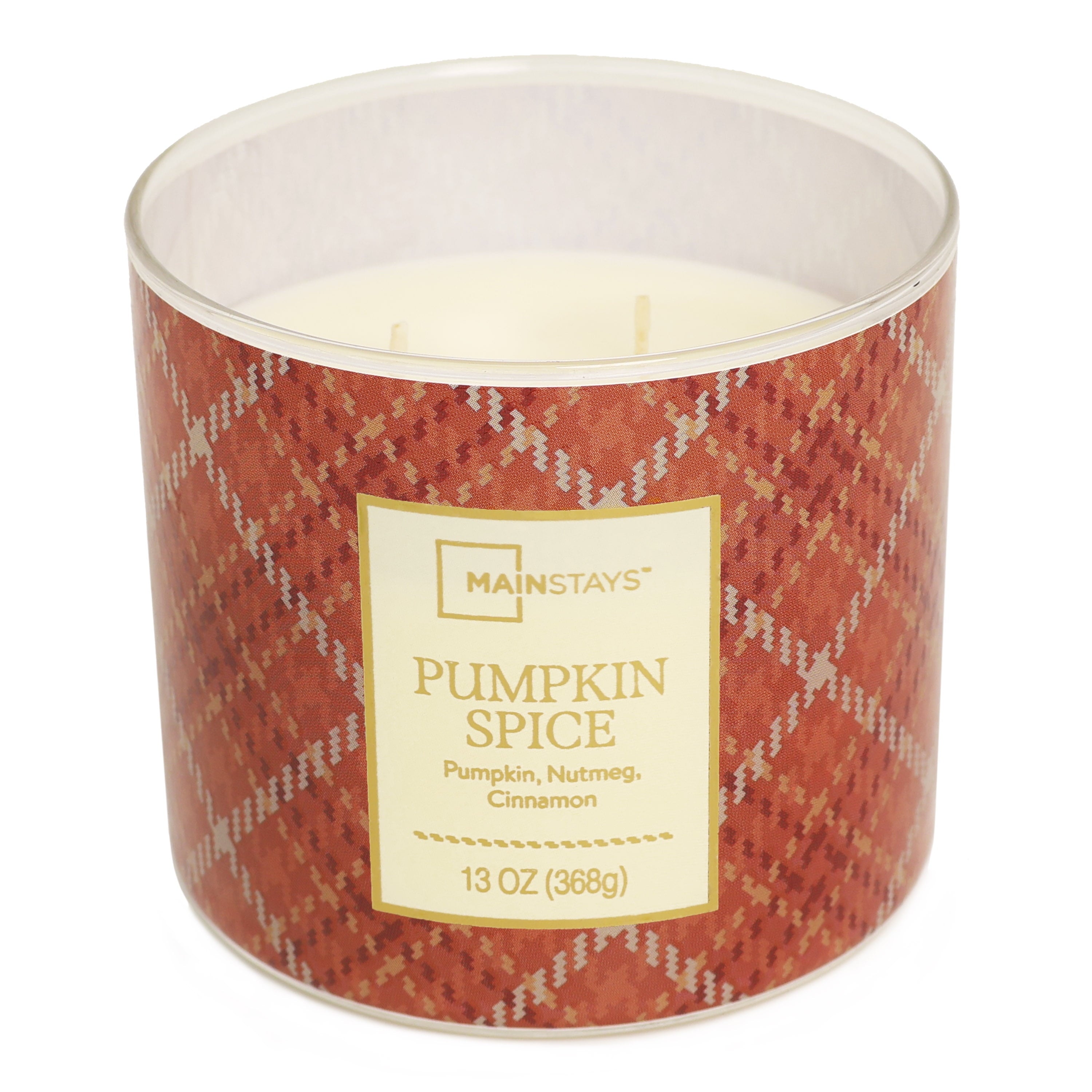 3-Wick Pumpkin Spice Scented Candle, 13-Ounce