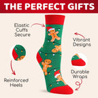 Christmas Socks for Kids Teens - Unisex Xmas Gift Ideas, Stocking Sock 4 Pack