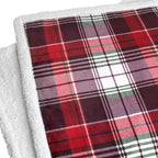 Christmas Blanket Holiday Theme Print Warm Sherpa Fleece Throw Sofa Couch Bed