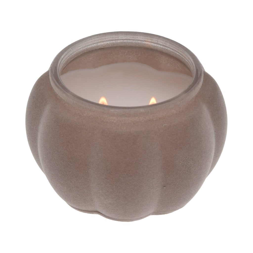 Pumpkin Snickerdoodle Swirl Scented 2-Wick 10Oz (284.3 G) Medium Flocked Pumpkin Jar Candle