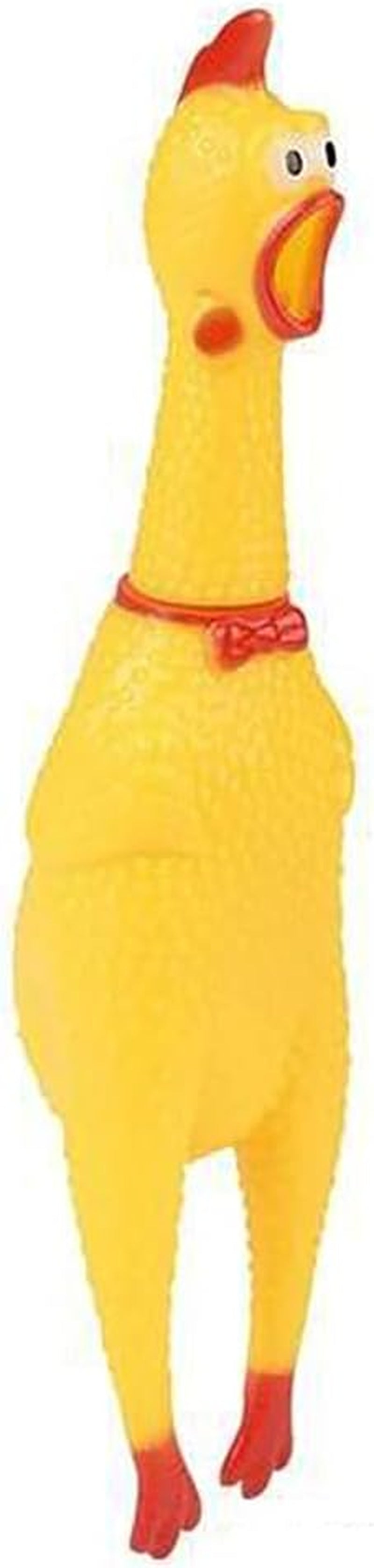 Rubber Screeching Chicken, Squeeze Chicken with Sound Toy, Practical Joke and Gag Toy, Party Favor Noisemaker (12 Inch)