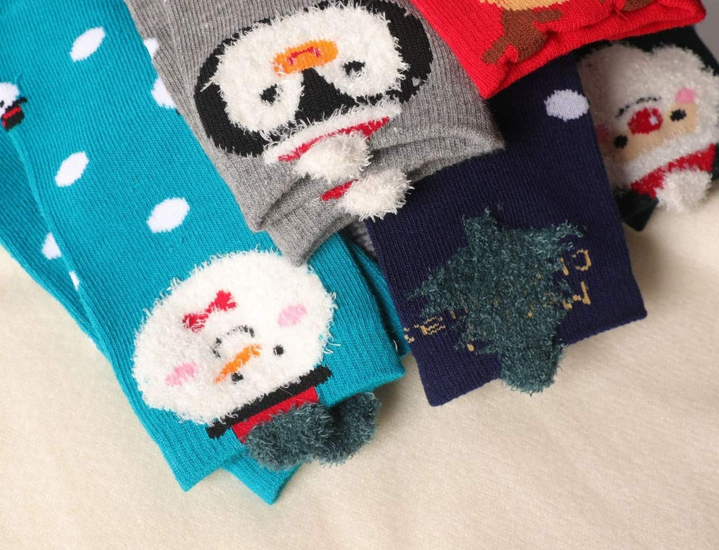 Unisex Kids Cartoon Christmas Winter Cute Socks Children Toddler Girls Boys Xmas Funny Winter Warm Socks