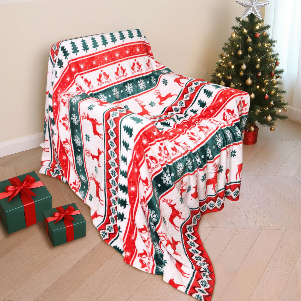 GOGREEN Christmas Blanket Fleece Ultra Soft Microfiber Throw Blanket - 300GSM