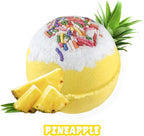 Bath Bombs Jewelry with Necklace Pineapple inside - Perfect Treasure Hidden in Huge Bath Bomb - Fizzy and Bubble Organic Bathbomb in Gift Box For