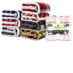 Christmas Blanket Holiday Theme Print Warm Sherpa Fleece Throw Sofa Couch Bed
