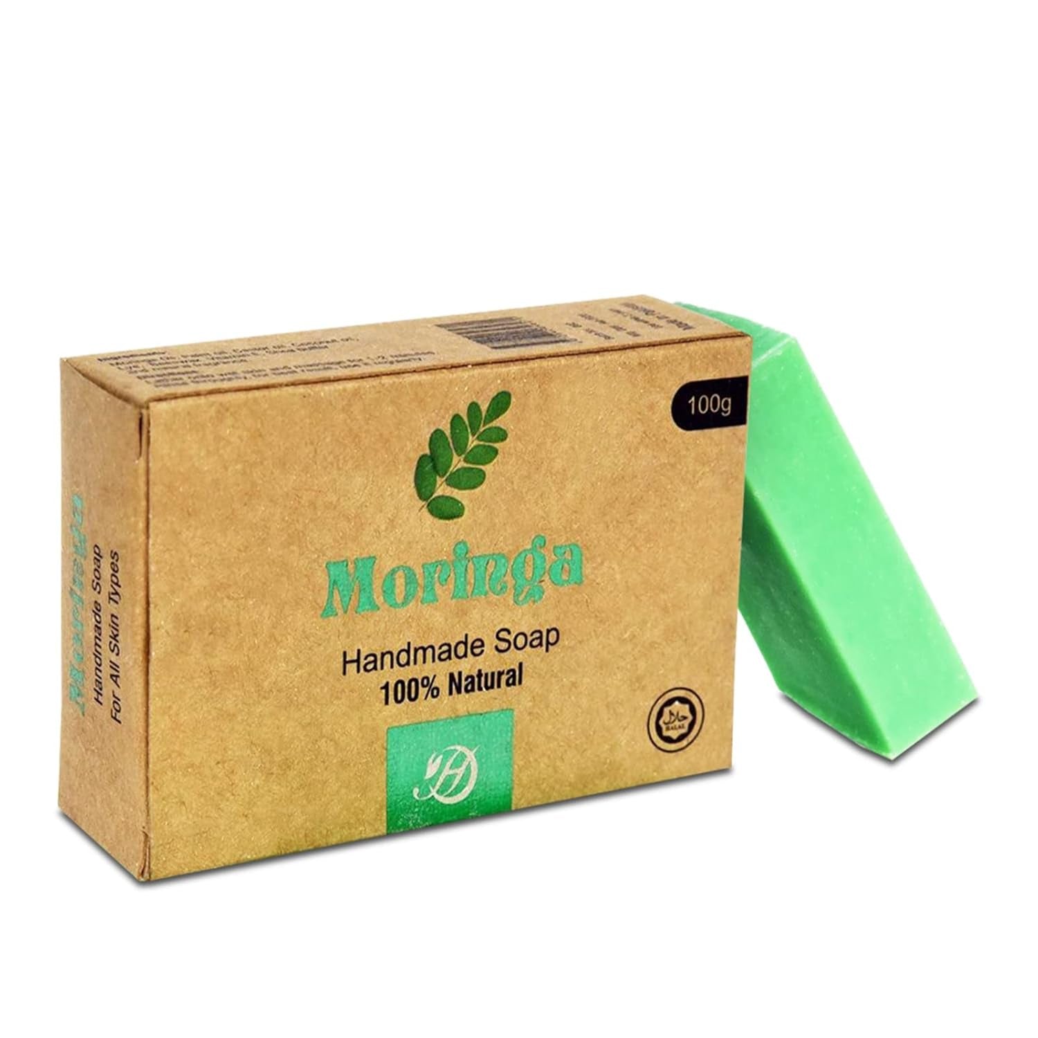 Moringa Handmade Soap – Natural Moisturizing, and Eco-Friendly Soap for Skincare, Bath and Body Care Gentle Moringa Bar Soap for Dry Skin(100G)