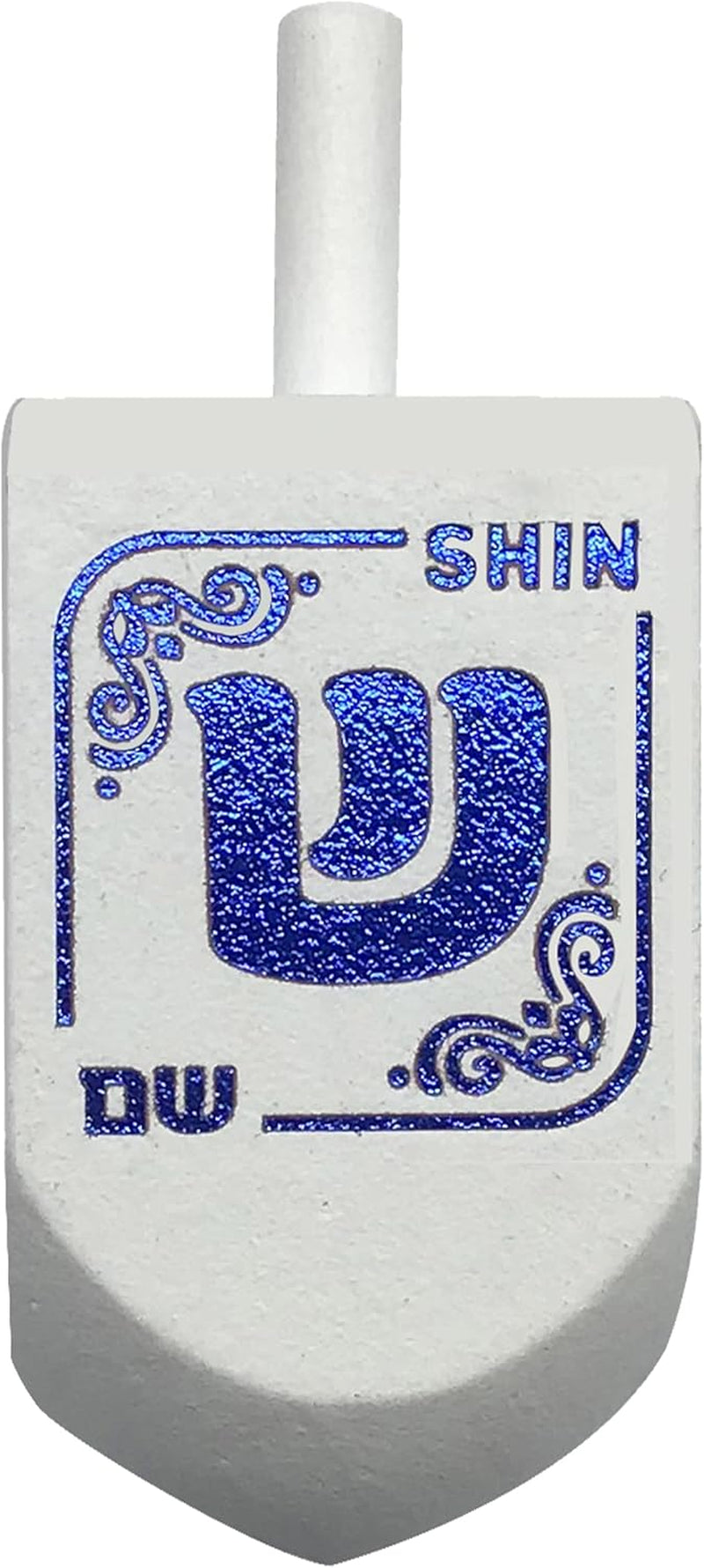 Hanukkah Dreidels - Blue and White Wooden Dreidel - 10 Pack Medium - Hand Painted - Game Instructions Included
