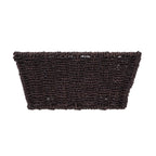 (6 Pack)  Espresso Handwoven Seagrass Basket, Rectangle