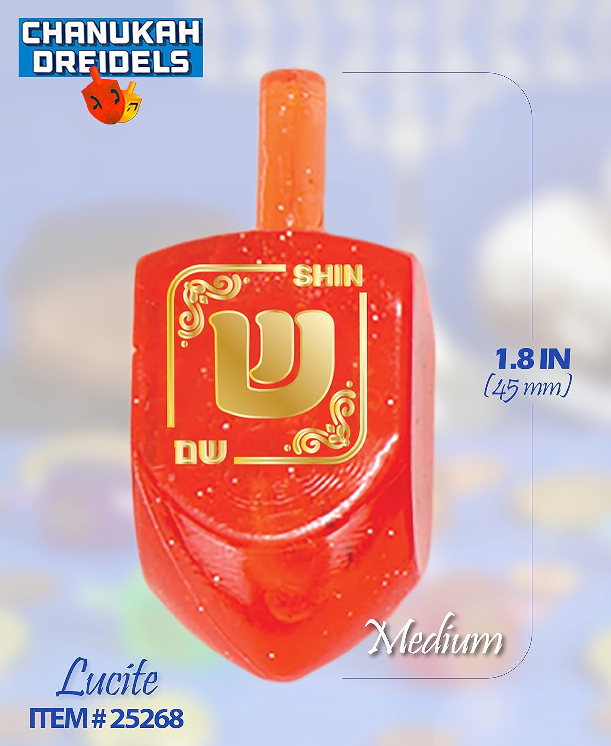 Lucite Hanukkah Dreidel (10pcs)