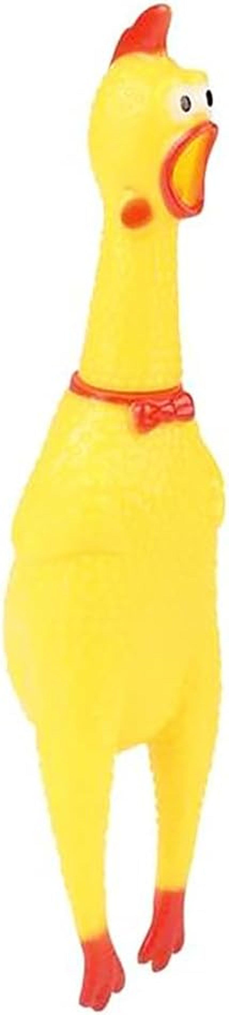 Rubber Screeching Chicken, Squeeze Chicken with Sound Toy, Practical Joke and Gag Toy, Party Favor Noisemaker (12 Inch)