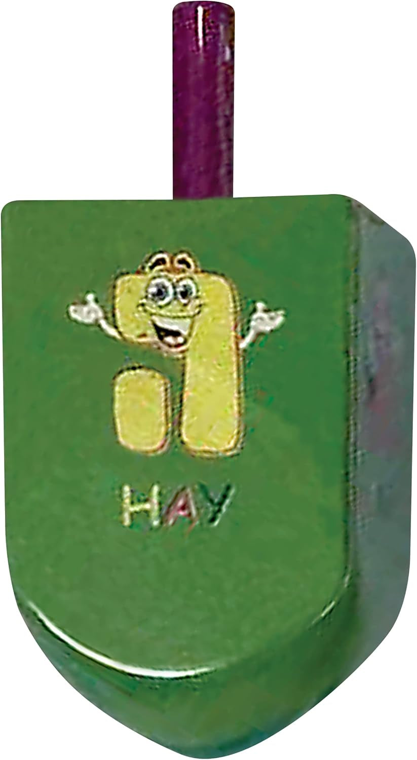 Extra Large Character Print Wooden Dreidel (2pcs)