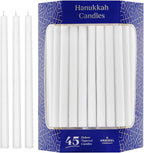 White Hanukkah Menorah Candles