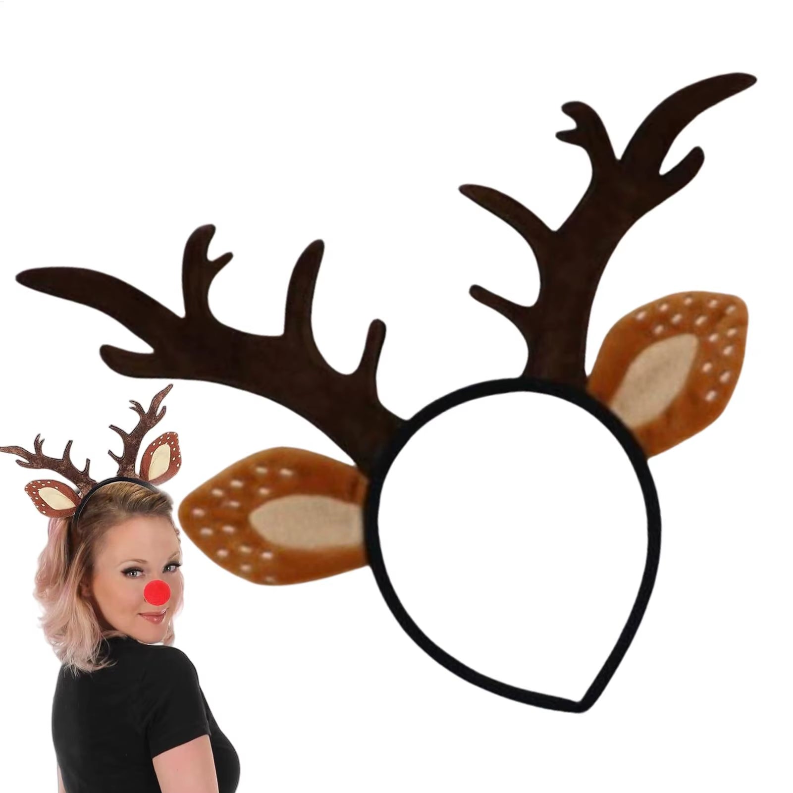 2025 Cartoon Christmas Headband Hair Band Party Gift Reindeer Antlers Headband Christmas Festival Decoration