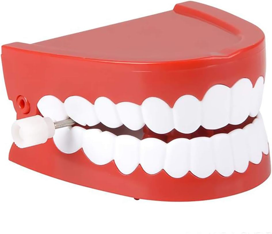 Wind up Teeth Chomping & Chattering Teeth Toys for Kids Birthday Party Favors, Novelty and Gag Gifts, 2.5" Inches (2-Pack)