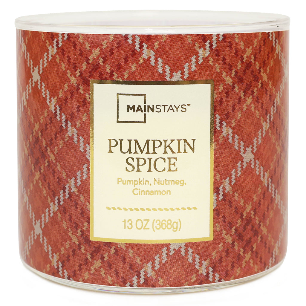 3-Wick Pumpkin Spice Scented Candle, 13-Ounce