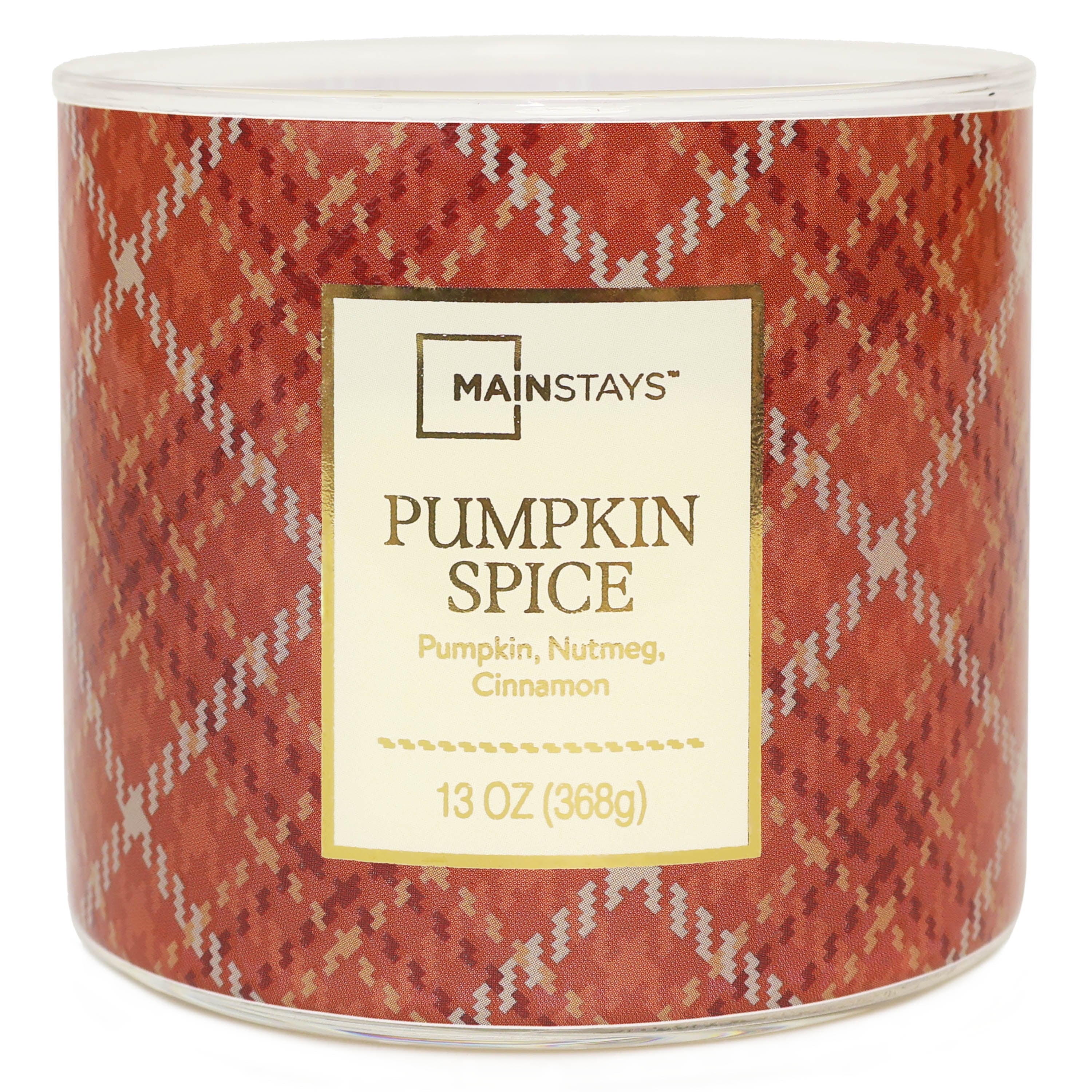 3-Wick Pumpkin Spice Scented Candle, 13-Ounce