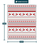 Christmas Blanket Holiday Theme Print Warm Sherpa Fleece Throw Sofa Couch Bed