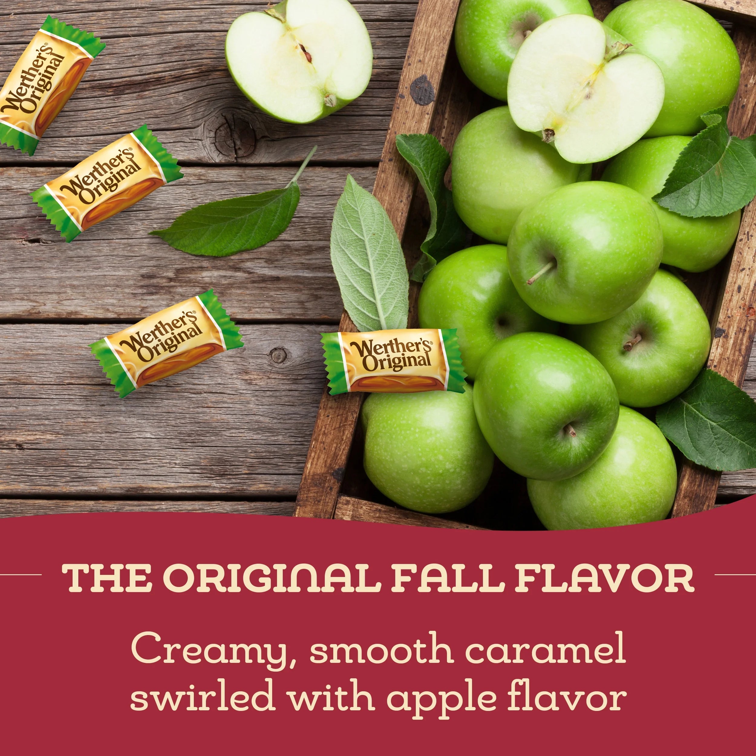 Individually Wrapped Caramel Apple Hard Candy, 8.57 Oz Bag