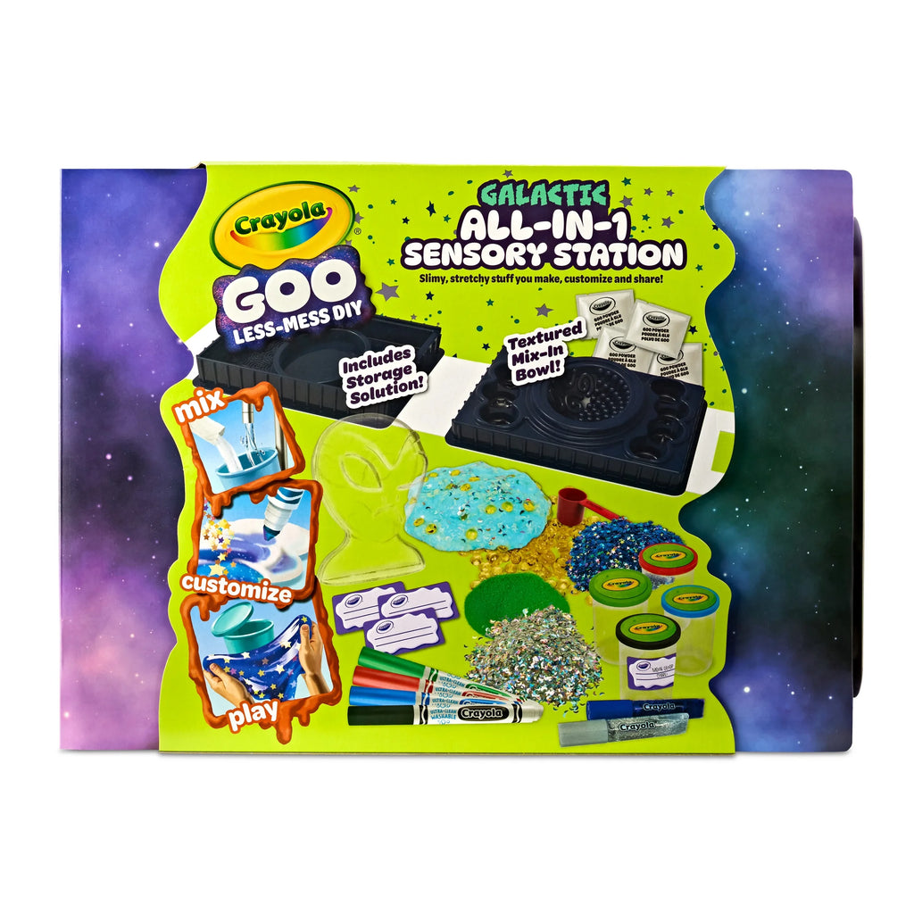 Goo All-In-1 Sensory Station, Galactic Slime Making Kit for Kids, Holiday Gift for Kids, Less Mess, DIY Arts & Crafts Set, Christmas Toy, Ages 6 & Up