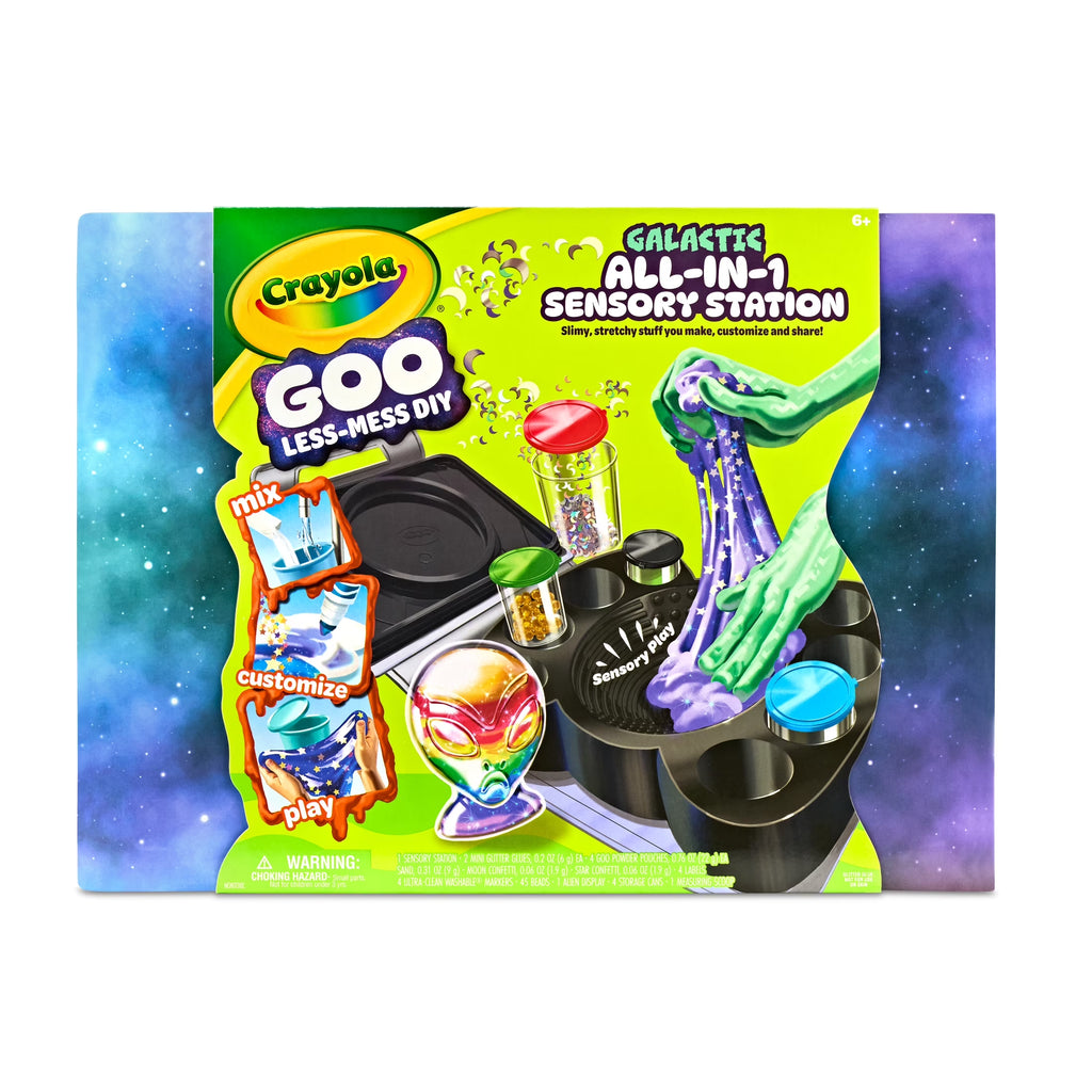 Goo All-In-1 Sensory Station, Galactic Slime Making Kit for Kids, Holiday Gift for Kids, Less Mess, DIY Arts & Crafts Set, Christmas Toy, Ages 6 & Up